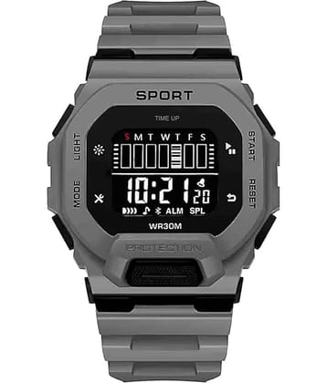 Svats Dark Grey Silicon Digital Men's Watch