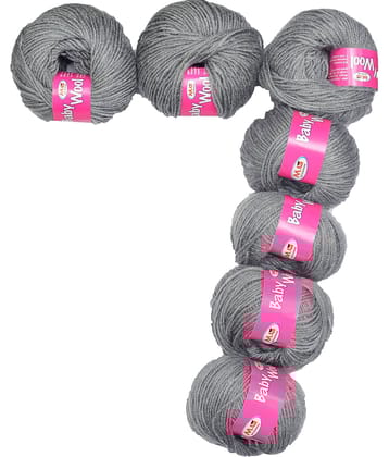Prime Baby Wool 100% Acrylic Yarn Steel Grey 14 Pc 4 ply Ball Hand Knitting Wool