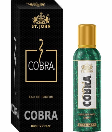 St. John - Cobra Deo Real Men 100ml & Perfume 80ml Deodorant Spray & Perfume for Unisex 180 ml ( Pack of 2 )
