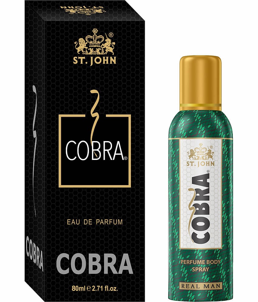 St. John - Cobra Deo Real Men 100ml & Perfume 80ml Deodorant Spray & Perfume for Unisex 180 ml ( Pack of 2 )