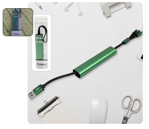 Charging Cable, 3 in 1 Extendable, Data transmit & Charging Cable (1 Pc)