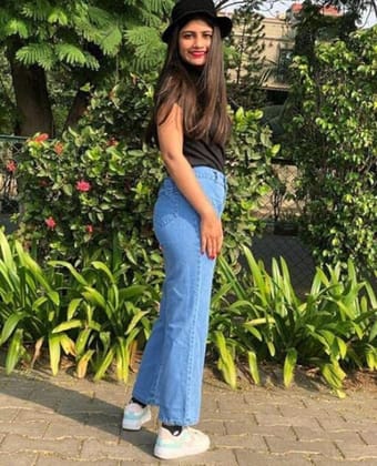 MF Women Bell Bottom Jeans | New Look Fancy Fashionable Denim Jeans for Girls & Women 30 size