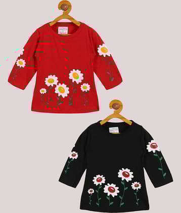 Babeezworld Pack of 2 Baby Girls Cotton T-Shirt ( Multi )