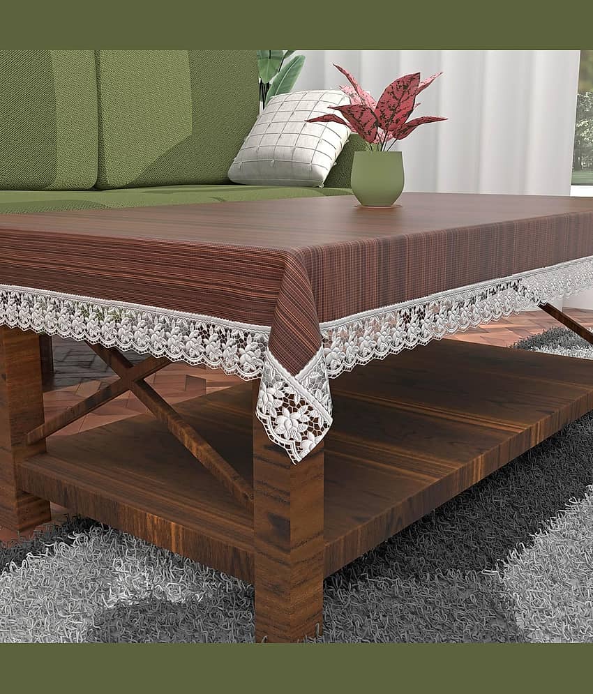 CreadCraft Printed PVC 4 Seater Rectangle Table Cover ( 150 x 105 ) cm Pack of 1 Multi