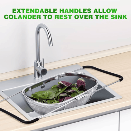 Tiawudi 6-Quart Large Over The Sink Colander