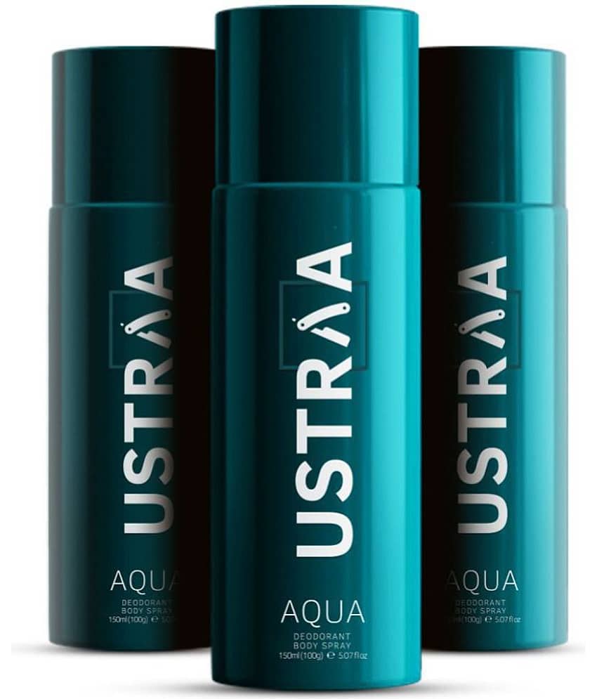 Ustraa - AQUA Deodorant 450ml - Pack of 3
