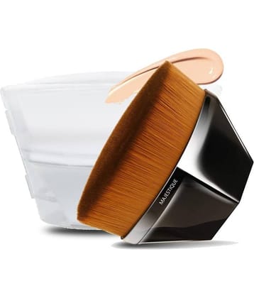 Majestique Magic Foundation Brush for Makeup, Compact Brush with Protective Case