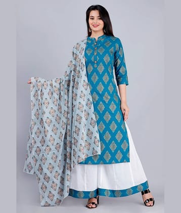 MAUKA Cotton Kurti With Sharara And Gharara - Stitched Suit Single