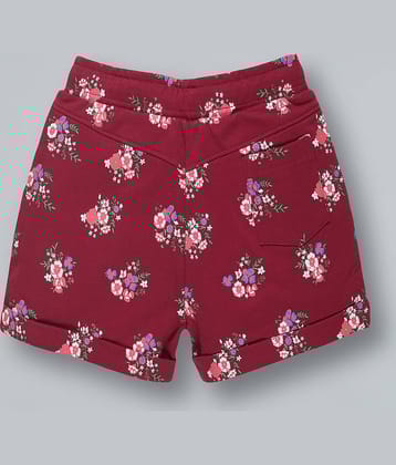 PLUM TREE Pack of 1 Girls Cotton A-Line Skirt ( Maroon )