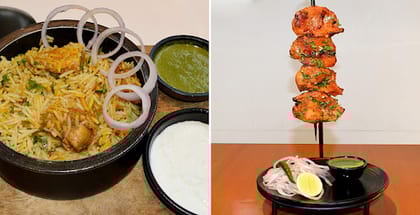 1 x Hydrabadi Biryani, 1 x Tandoori Chicken Tikka Plate