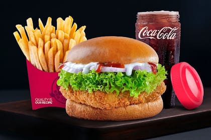 Classic Veggie Burger Combo (Railway Cutlet)