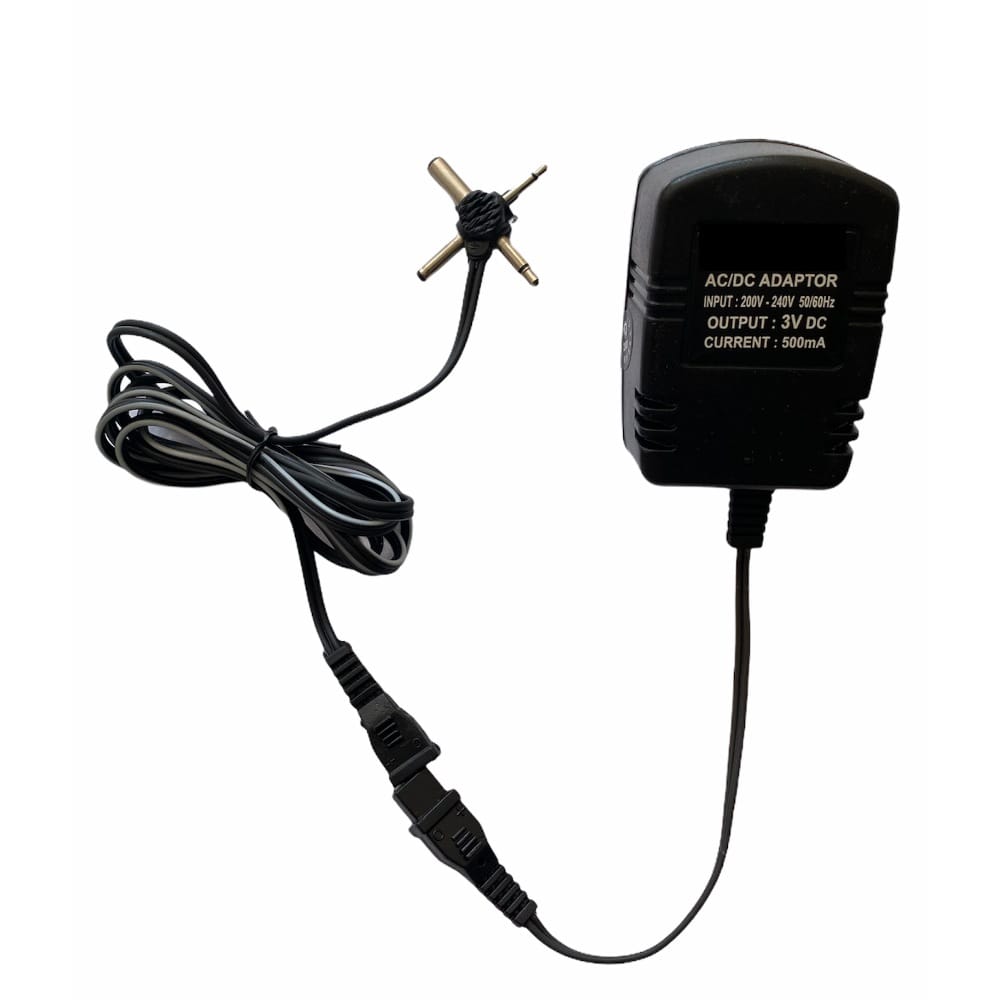 3V 500mA Power Adapter, Power Supply AC Input 200 240 V and Output 3V 500mA for Set Top Box-DTH Box, CCTV System, Router, Other Electronics and IT Gadgets with 4 Pin (Black)