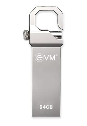 EVM EnStore 64GB Metal USB 2.0 Flash Drive - High Read Speeds up to 15MB/s & Write Speeds up to 8MB/s - Durable Metal Casing - Ideal for Data Transfer & Storage - (EVMPD/64GB)