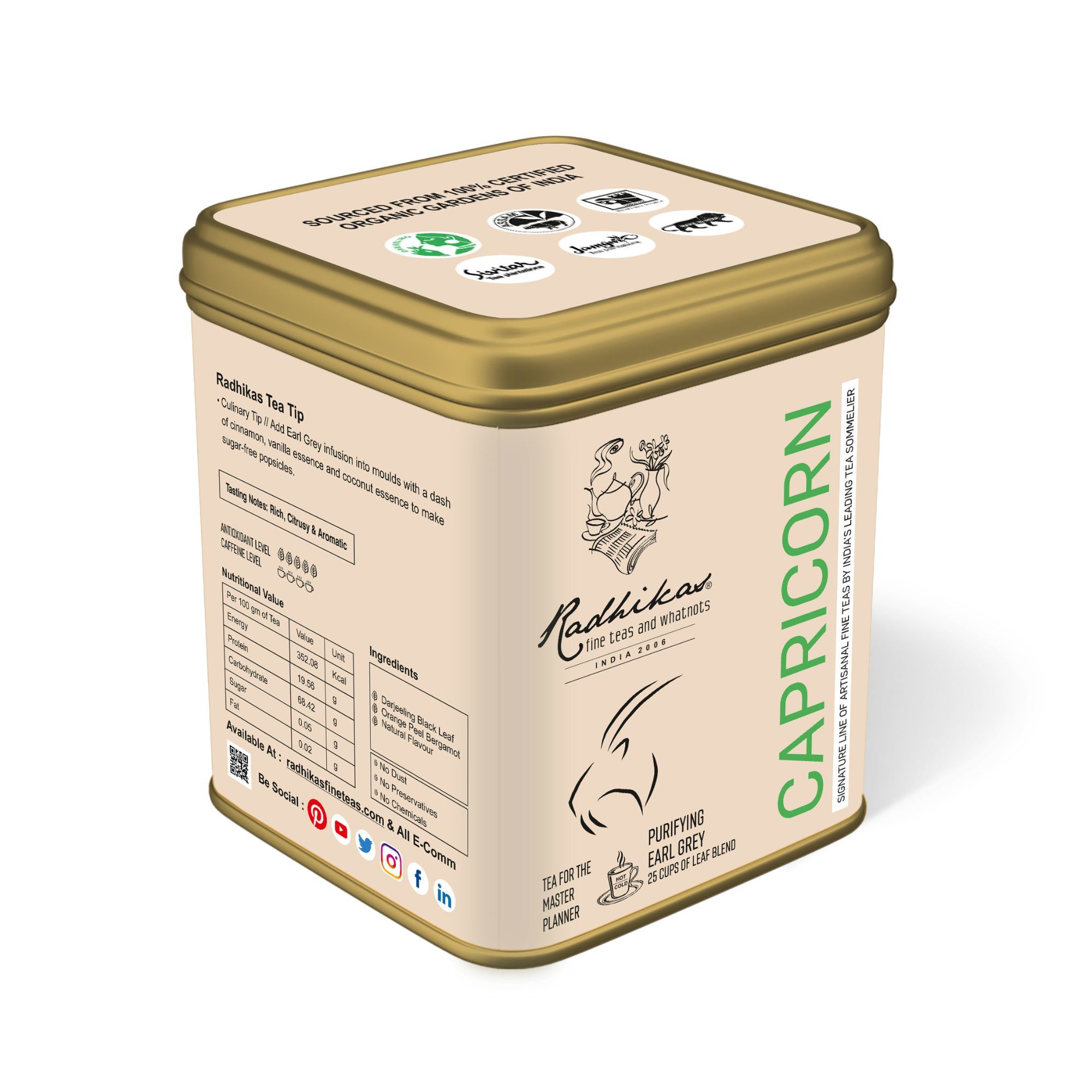 Capricorn Earl Grey Tea - A special blend that celebrates the Master Planner