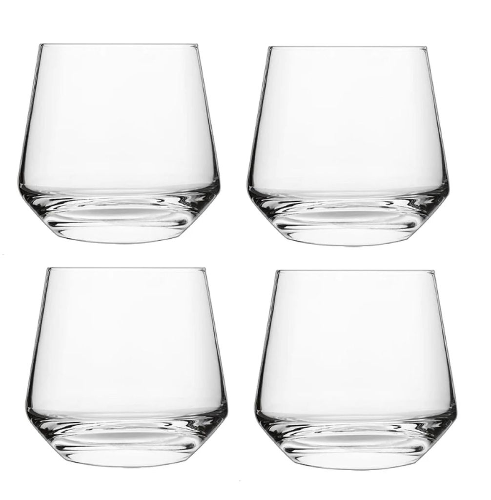 Italian Premium 370ML Aqua Crystal Clear Whiskey Glasses Sturdy Scotch Wine Glasses Imported Tumbler for, Bourbon, Juice, Cocktail