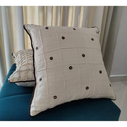 PREETIER Cushion Covers Premium Cotton Square Pillow Cover Pillowcases (Pack of 2) (Autumn + Cottage, 20x20)