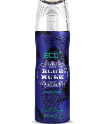 aco perfumes - BLUE MUSK Perfumed Body  Spray 200ml Perfume Body Spray for Unisex 200 ml ( Pack of 1 )