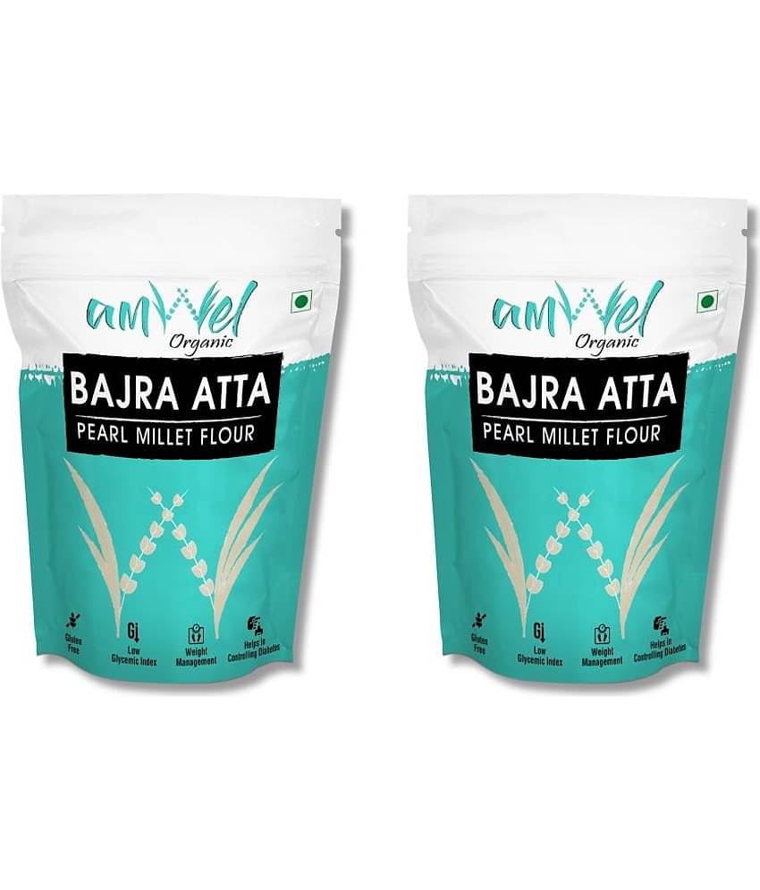 Amwel Bajra Atta | Pearl Millet Flour | Diabetic Friendly Low GI  900 gm Pack of 2