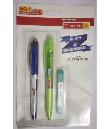CAMLIN – 0.7MM ROLLER PEN, MECHANICAL PENCIL & LEAD TUBE WRITING KIT PACK OF 5