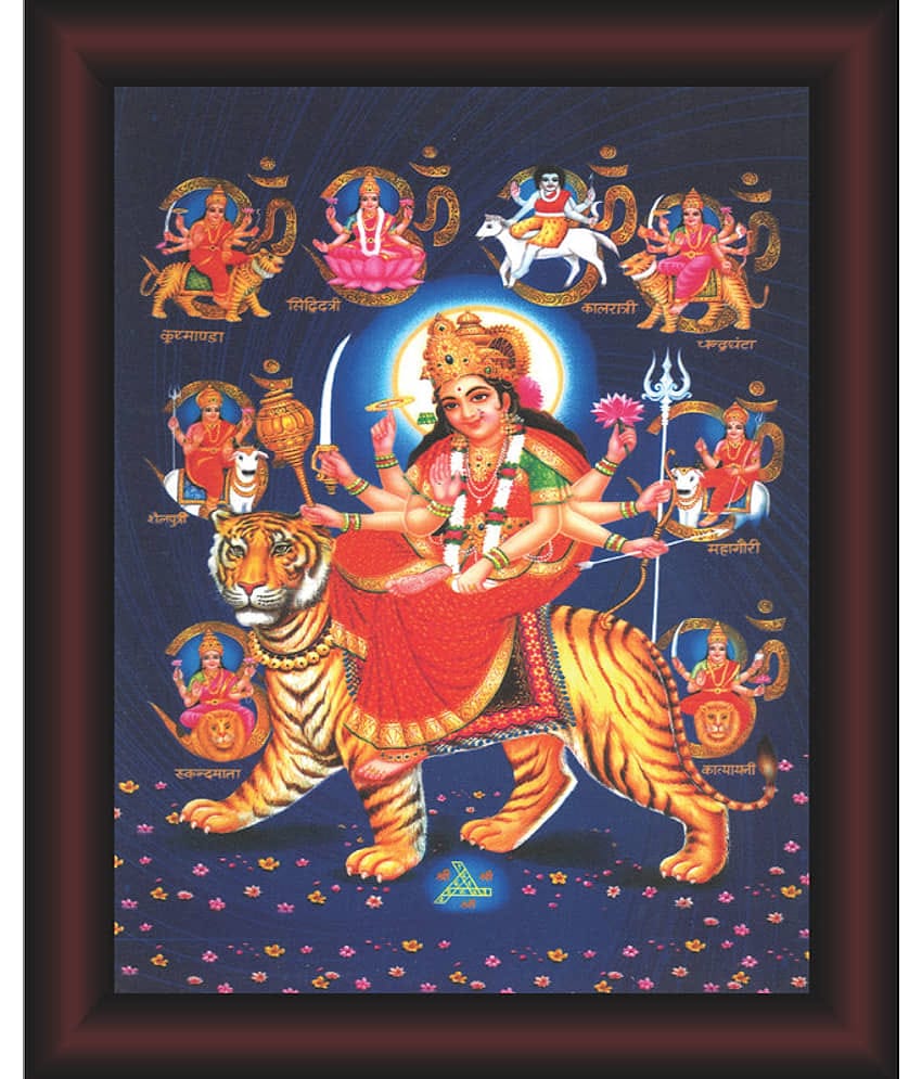 Saf Nav durgaji Religious Painting With Frame