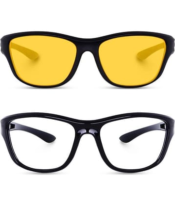 Kanny Devis - Night Vision Yellow Riding Goggles ( Pack of 2 )