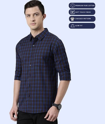 Lucky Roger 100% Cotton Regular Fit Checks Full Sleeves Men's Casual Shirt - Red ( Pack of 1 )