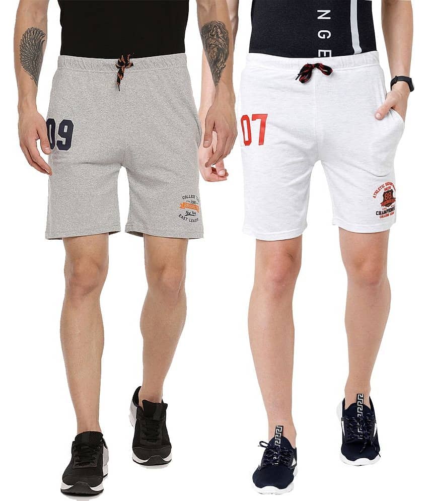 Ardeur - Cotton Blend Multi Men's Shorts ( Pack of 2 )