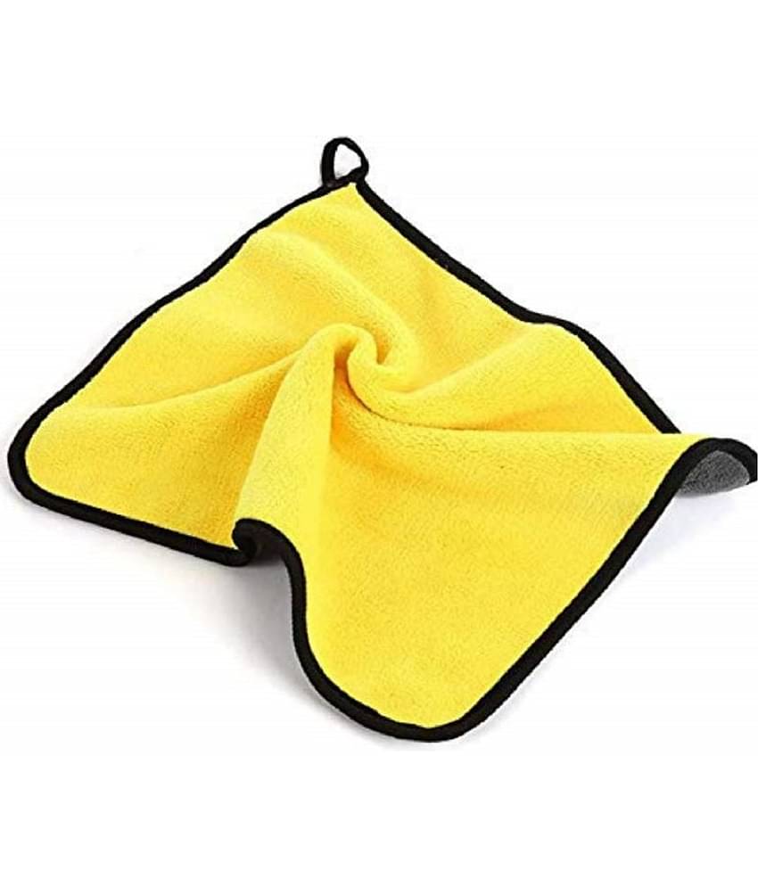INGENS - Yellow 600 GSM Microfiber Cloth For Automobile ( Pack of 1 )