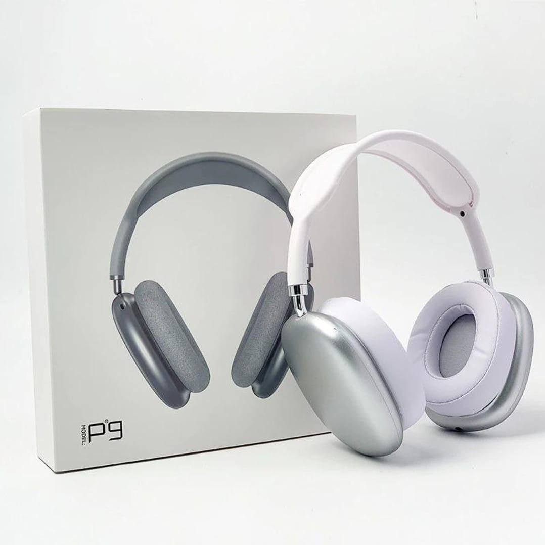 P9 Plus compatible On Ear Wireles Headphones Max Bluetooth Headset Color - White