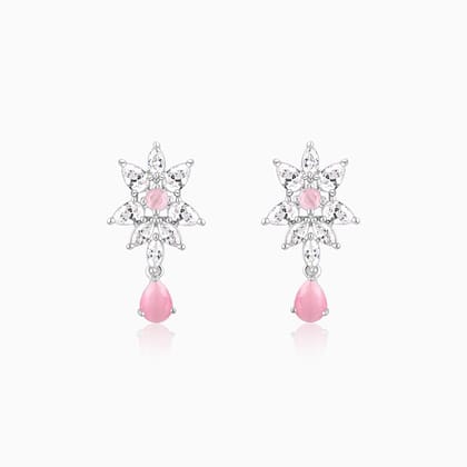 Silver Garland Of Flowers Earrings
