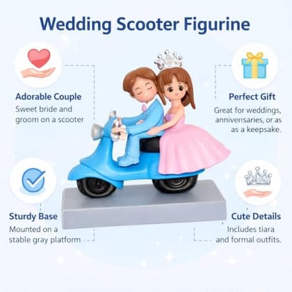 CraftVatika Valentines Day Gift for Husband Wife Girlfriend Boyfriend, Valentine Love Couple on Scooter Ride