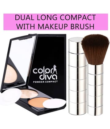 Adbeni Makeup Brush With Dual Compact Pack of 2