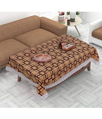 Printed PVC 4 Seater Rectangle Table Cover ( 150 x 92 ) cm Pack of 1 Yellow