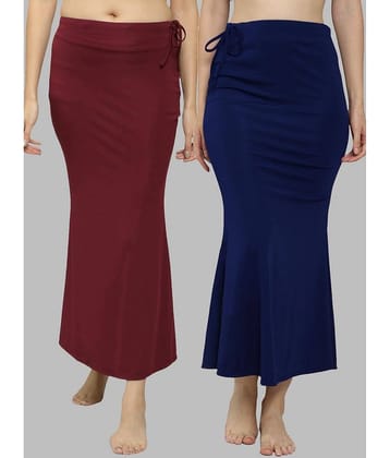 N-Gal Multicoloured Lycra Petticoat - Pack of 2