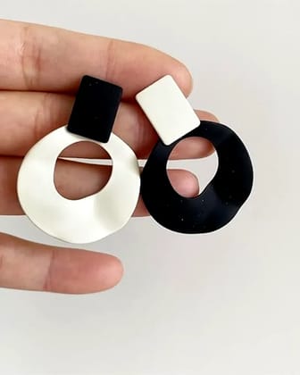 Geometric Irregular Circle Earrings – Stylish Women's Accessories | Print Magical Gifts  by Print Magical Gifts