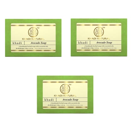 Khadi Natural Herbal Avocado Soap Combo Pack Of 3 – 125gm Each Khadi Natural Herbal Avocado Soap Combo Pack Of 3 – 125gm Each