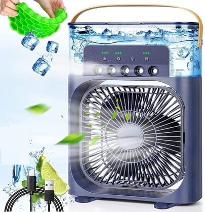 Portable 3-in-1 Water Cooler, Humidifier, and Fan with LED Light and Timer, 5 Watts, 5 Volts