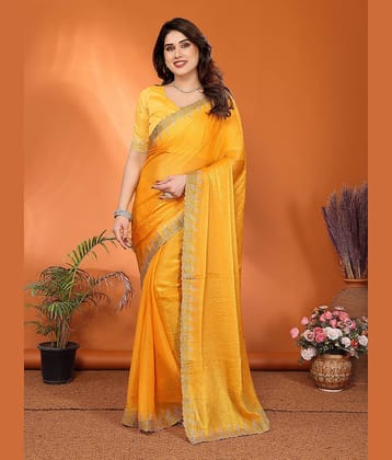 ANAND SAREES Chiffon Solid Ilkal Saree With Unstitched Blouse Piece ( Green )