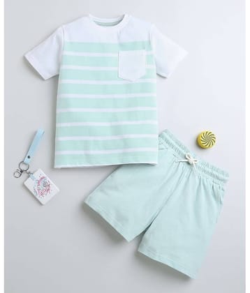 BUMZEE Pack of 1 Boys Cotton T-Shirt & Shorts ( Black )