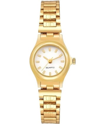 Viser Gold Metal Analog Womens Watch