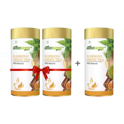 Freshville Slimming Green Tea 3 Months Pack Burns Fat and Supports Weight Loss with Herbs 300gram