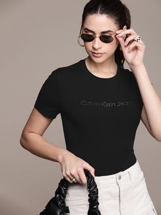 C K Women's Printed T-shirt-3XL