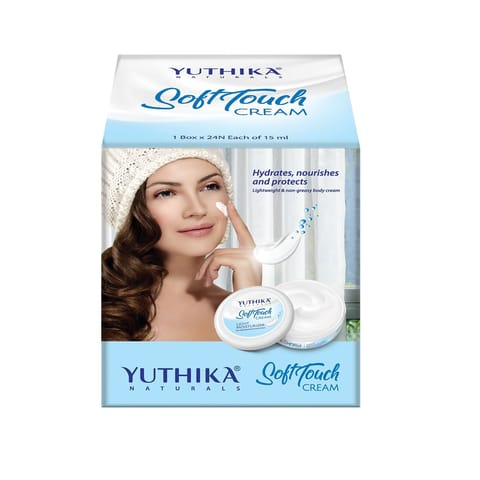 Yuthika Soft Touch Cream 15ml Pack of 24, Light Moisturizer for