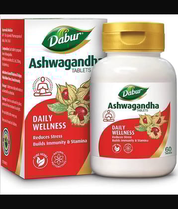 Dabur DABUR ASHWAGANDHA TABLETS 60 TABS ( PACK OF 3)