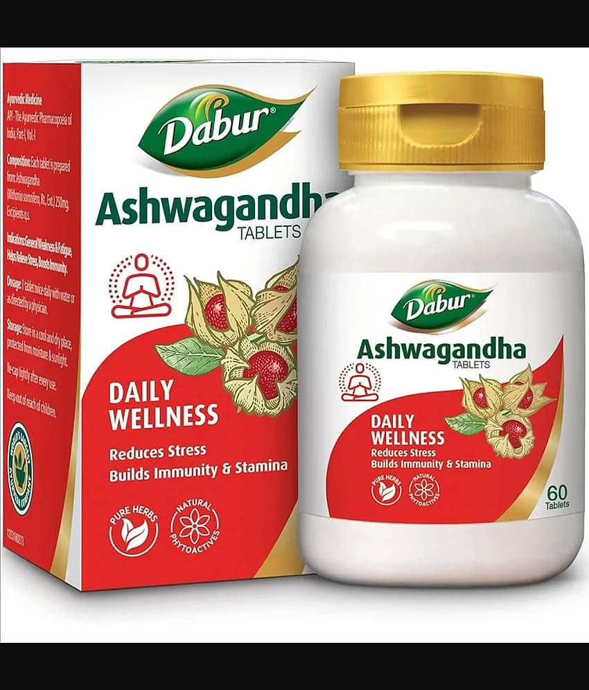 Dabur DABUR ASHWAGANDHA TABLETS 60 TABS ( PACK OF 3)