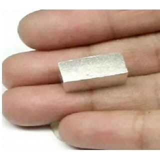 ASTRO-D 999 Solid Pure Chandi/Silver Brick 10.00 Grams for Lal Kitab Remedy, (Silver, Silver)