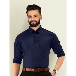 Baleshwar Mens Blue Slim Fit Formal Shirt (Pack of 1)