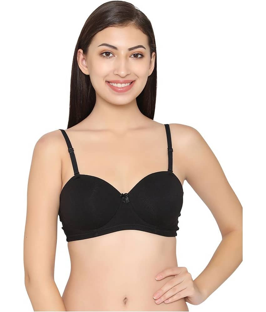 Clovia Cotton T-Shirt Bra - Black
