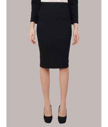 Aadrika - Black Cotton Women's Straight Skirt ( Pack of 1 )