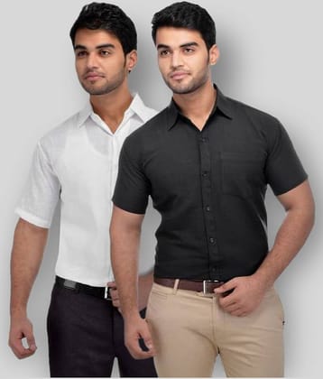 DESHBANDHU DBK - Multicolor Cotton Regular Fit Men's Formal Shirt (Pack of 2)
